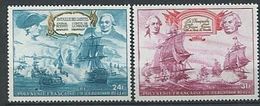 187 POLYNESIE 1976 - Yvert A 104 05 - Independance Des Etats Unis Voiliers - Neuf ** (MNH) Sans Trace De Charniere - Neufs