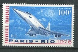 187 POLYNESIE 1976 - Yvert A 103 - Avion Concorde Paris Rio - Neuf ** (MNH) Sans Trace De Charniere - Neufs