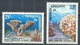 187 POLYNESIE 1977 - Yvert A 121/22 - Corail Coraux - Neuf ** (MNH) Sans Trace De Charniere - Unused Stamps