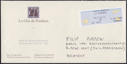 2013 - FRANCE - Cover "Clos Des Pradines" + ATM SAINT-QUENTIN - 2000 Type « Avions En Papier »