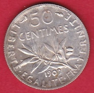 France 50 Centimes Semeuse 1909 - SUP - Autres & Non Classés