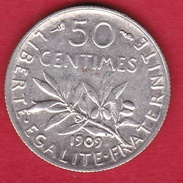 France 50 Centimes Semeuse 1909 - SUP - Andere & Zonder Classificatie