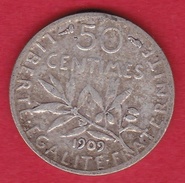 France 50 Centimes Semeuse 1909 - Other & Unclassified