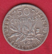 France 50 Centimes Semeuse 1909 - Otros & Sin Clasificación