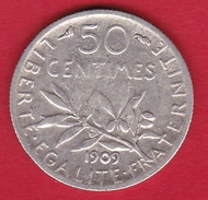 France 50 Centimes Semeuse 1909 - Autres & Non Classés