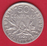 France 50 Centimes Semeuse 1909 - Otros & Sin Clasificación