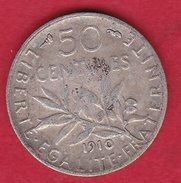 France 50 Centimes Semeuse 1910 - Other & Unclassified