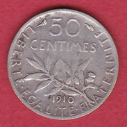 France 50 Centimes Semeuse 1910 - Andere & Zonder Classificatie
