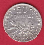 France 50 Centimes Semeuse 1910 - Andere & Zonder Classificatie