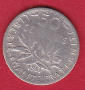 France 50 Centimes Semeuse 1911 - G. 50 Céntimos