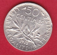 France 50 Centimes Semeuse 1913 - Andere & Zonder Classificatie