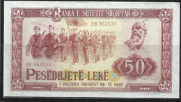 ALBANIA 1976 BANCONOTA BANKNOTE BILLET LEKE 50 LEK - Albanië