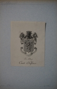Ex-libris Héraldique Italien, XIXème - Conte Telfener - Exlibris