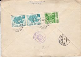 PHONE, TRAIN, STAMPS ON REGISTERED COVER, 1971, ROMANIA - Covers & Documents