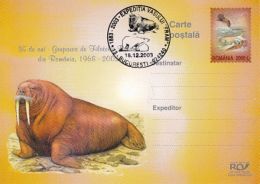 ARCTIC EXPEDITION, FRAM SHIP, WALRUS, POLAR BEAR, PC STATIONERY, ENTIER POSTAL, 2003, ROMANIA - Expediciones árticas