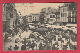 Avesnes - Le Marché .... Superbe Animation , échoppes  - 1912 ( Voir Verso ) - Avesnes Sur Helpe