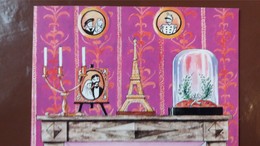 Delcampe - CPM CENTENAIRE TOUR EIFFEL PARIS LEVALLOIS PERRET 1889 1989 ILLUSTRATION BLEM VASE DE MARIES - Eiffelturm