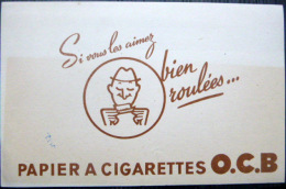 BUVARD  ANCIEN  TABAC EROTISME  PAPIERS A CIGARETTES O C B BIEN ROULEES - Tabaco & Cigarrillos