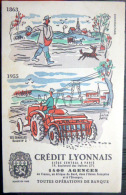 2 BUVARDS  ANCIENS TRACTEUR LABOUR SEMAILLES BANQUE CREDIT LYONNAIS  DEUX EXEMPLAIRES - Farm