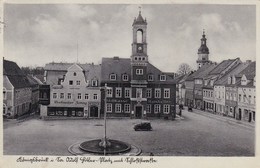AK Königsbrück, Adolf Hitler Platz , Stadtkassa, Westlausitzer Zeitung (31979) - Koenigsbrueck