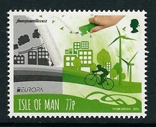 MAN, ISLE Of - BIOSPHERE -  EUROPA 2016 -THEME " ECOLOGY-  THINK GREEN"-  SERIE Type A With Logo EUROPA - 2016