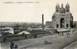 13 - Marseille - Les Quais Et La Cathédrale - Cordiers Au Travail - Vieux Port, Saint Victor, Le Panier