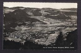 CPSM SUISSE - VAL DE TRAVERS , FLEURIER , BOVERESSE , MÔTIERS , COUVET - Superbe Plan De La Vallée Et Villages + TIMBRES - Couvet