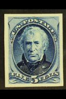 1875 5c President Taylor "Goodall" Small Die Proof On Indian Paper Printed In Dull Grey- Blue, Scott 179TC2f.... - Autres & Non Classés