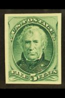 1875 5c President Taylor "Goodall" Small Die Proof On Indian Paper Printed In Deep Green, Scott 179TC2c. Superb.... - Sonstige & Ohne Zuordnung