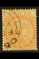 1879 6d Orange, Wmk Crown CC INVERTED, SG 3w, Very Fine Used. For More Images, Please Visit... - Trinidad & Tobago (...-1961)