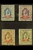 OCCUPATION OF PALESTINE 1948 100m To £1 "Palestine" Overprint High Values Complete, SG P13/16 Very Fine... - Jordan