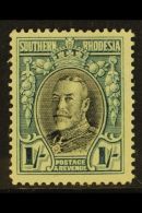 1931-37 1s Black & Greenish Blue - Perf 14, SG 23b, Fine Mint For More Images, Please Visit... - Rodesia Del Sur (...-1964)