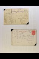 WORLD WAR I CENSORED POSTCARDS 1914-15 Group Of Cards, One With "Mail Re-routed" Cachet And No Other Markings,... - Sin Clasificación