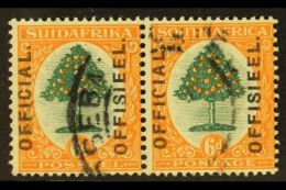 OFFICIALS 1926 6d Green & Orange, Broken "C" In "OFFICIAL" On Right (English) Stamp, SG O4, Very Fine Used.... - Sin Clasificación