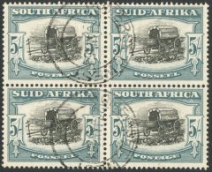 1947-54 5s Black And Pale Blue Green SG 122, Superb Cds Used Block Of Four.  For More Images, Please Visit... - Non Classés