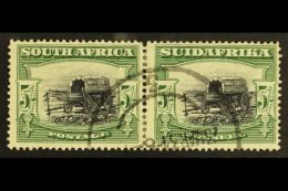 1927-30 5s Black And Green Perf 14 X 13½, SG 38a, Fine Used Horizontal Pair With Fully Dated 1931 Cds, Some... - Sin Clasificación