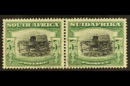 1927-30 5s Black And Green Perf 14, SG 38, Fine Used Horizontal Pair With Light Cancel. For More Images, Please... - Sin Clasificación