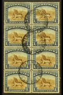 1927-30 1s Brown And Deep Blue, Perf 14 X 13½, A Vertical Block Of Eight With Neat Registered Port... - Non Classés