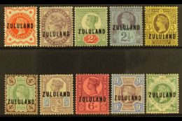 ZULULAND 1888-93 Overprints On Great Britain Set Complete To 1s, SG 1/10, Mint, The 1s With Faults, All Others... - Non Classés