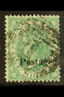 NATAL 1869 1s Green Overprinted "Postage" Type SG 7b (12½mm), SG 37, Fine Used. For More Images, Please... - Sin Clasificación