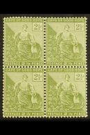 CAPE OF GOOD HOPE 1892 2½d Sage Green, SG 56, Very Fine Mint Blk Of 4 (3 X NHM). For More Images, Please... - Sin Clasificación