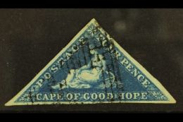 CAPE OF GOOD HOPE 1853 4d Deep Blue, SG 2, Very Fine Used With 3 Good Margins. Richter Photo Certificate. For More... - Sin Clasificación