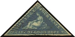 CAPE OF GOOD HOPE 1853 4d Deep Blue On Deeply Blued Paper, SG 2, Fine Used, Good Even Margins. For More Images,... - Non Classificati