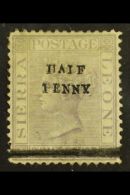 1893 (wmk Crown CC) ½d On 1½d Lilac, SG 38, Mint, Black Ink Mark On Reverse. Cat £550. For... - Sierra Leona (...-1960)