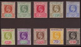 1906 Set To 1r 50 SG 60/69, Fine Mint. (10 Stamps) For More Images, Please Visit... - Seychellen (...-1976)