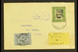 1932 (Jan 11) Incoming Cover From Jamaica Bearing ½d+½d Child Welfare (SG 107); Alongside "T /... - Ste Lucie (...-1978)