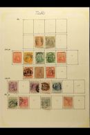 1862-1882 USED COLLECTION On A Page, Inc 1862 4d & 6d, 1866-76 1d (x2, One Unused), 4d & 1s (x2, Both... - San Cristóbal Y Nieves - Anguilla (...-1980)