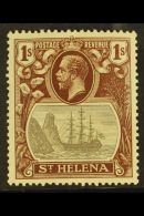 1922-37 1s Grey & Brown BROKEN MAINMAST Variety, SG 106a, Very Fine Mint, Fresh. For More Images, Please Visit... - St. Helena