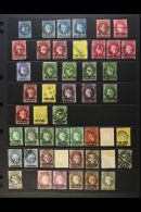 1856-1946 USED COLLECTION Presented On Stock Pages With Postmark Interest Throughout. Includes  1856 6d (fault),... - Isla Sta Helena