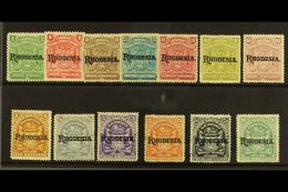 1909-12 ½d To 10s "RHODESIA" Overprints Complete, SG 100/112, 5s Average Mint, Others Good To Fine (13).... - Autres & Non Classés